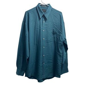 Men’s After Dark By Falcon Bay Green Long Sleeve Button Down Shirt Size L